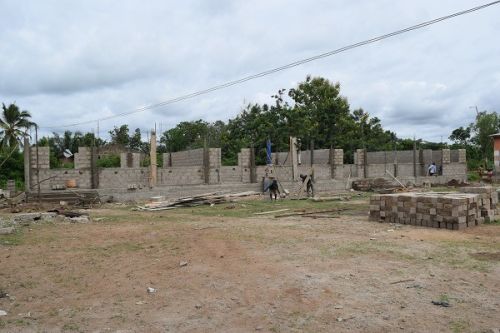 Evolution des travaux : école primaire à Sagon dans la commune de OUINHI