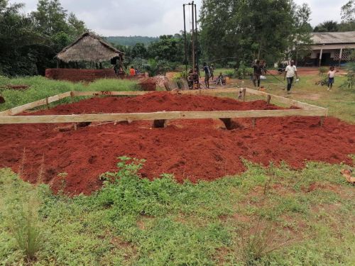 Evolution des travaux : Château d'eau et 2 puits d'eau à ADJOHOUN