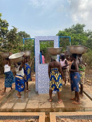 Réception provisoire d'un château d'eau et trois bornes fontaines à ZIMBENOU.