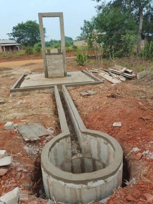 Évolution des travaux pour la réalisation d'un château d'eau et d'une borne fontaine à GBEDEVINOU.